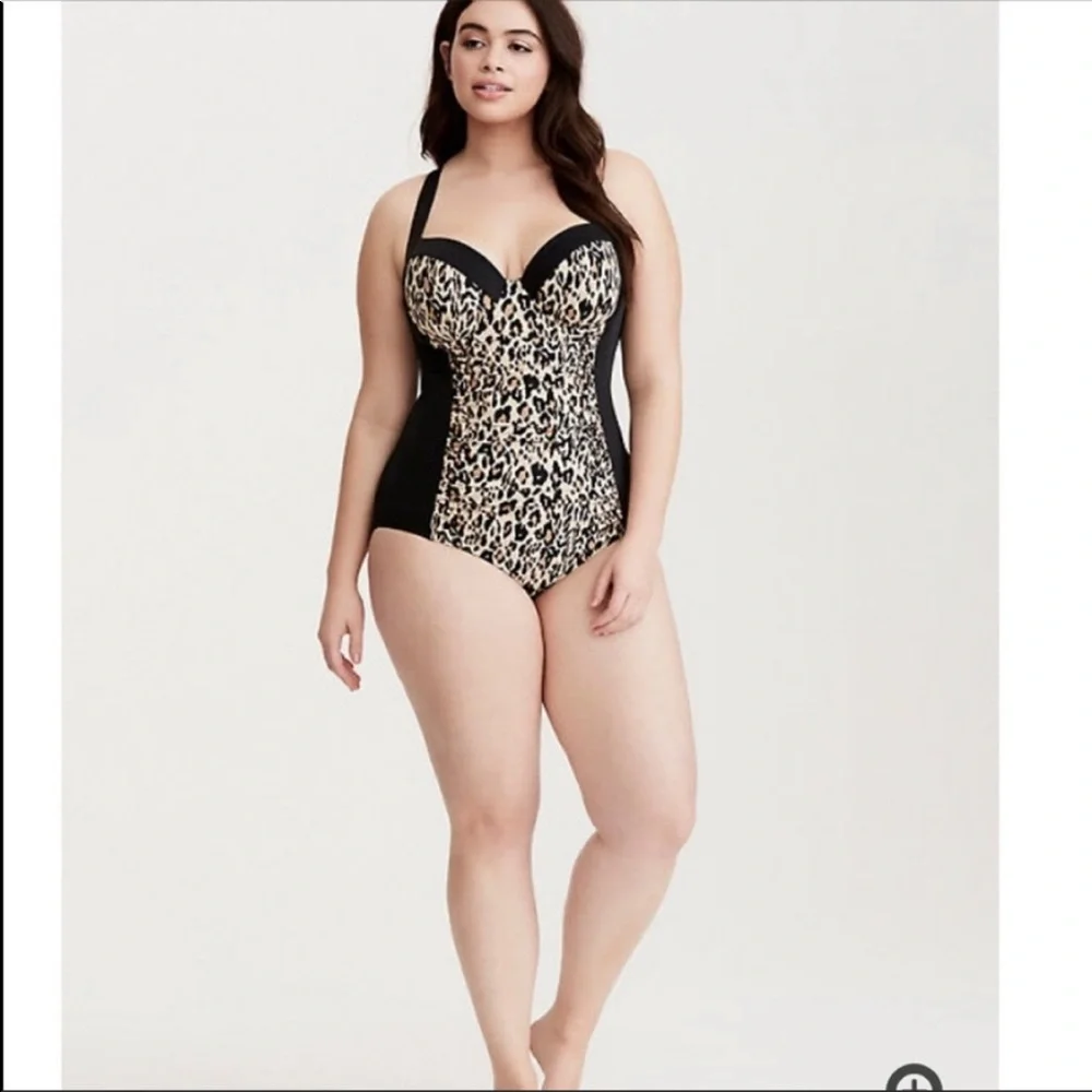 Torrid animal print swimsuit